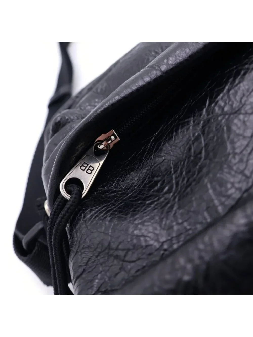 Balenciaga Explorer Logo Print Leather Shoulder